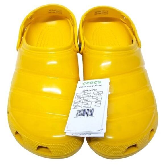 NWT Crocs Clogs Men's Size 10 Women's Size 12 Classic Neo Puff Yellow Unisex - Picture 2 of 16